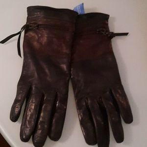 Simply Vera - Vera Wang Two Tone Leather Gloves